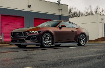 Orange Ford Mustang